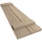Ekena Millwork Rough Sawn 2 Board Joined Board-n-Batten w/Elliptical Top Faux Wood Shutters, 11W x 42H, PR SHUBJL11X42RSPR - alternate 6